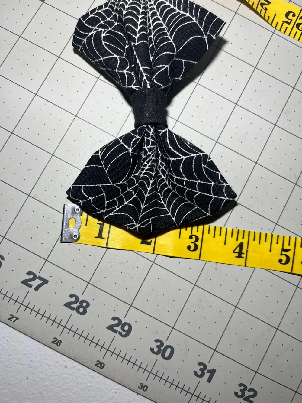 Black Spiderweb Bow Hair Clip for Kids